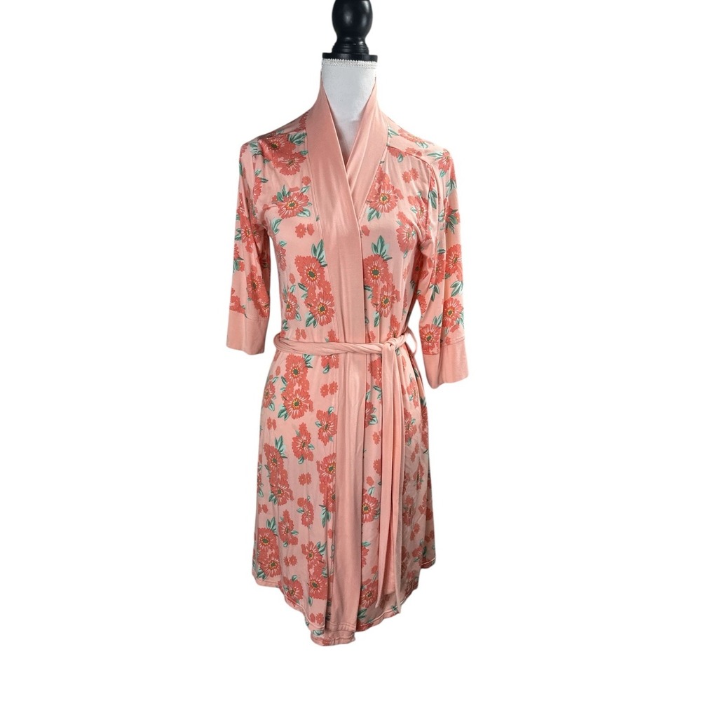 Matilda Jane Dream Chasers Winding Down Peach Floral Sleep Robe Women's XS